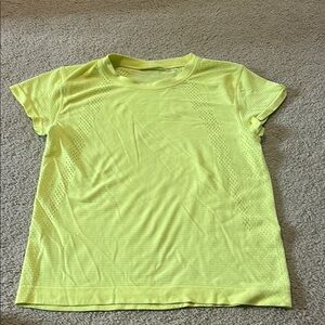 Lululemon Athletica Yellow Fitted Short Sleeve Tee